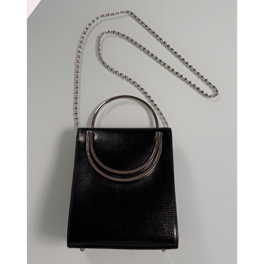 Cleo & Patek Evening leather Structured‎ Bag Metal handles Chain Shoulder Strap
